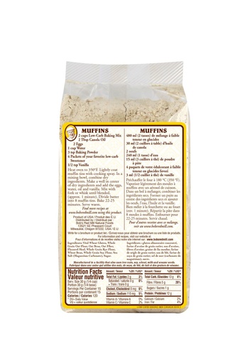 Low-carb baking mix - canadian - 453g - back