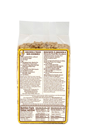 Crunchy coconut granola - canadian - 510g - back