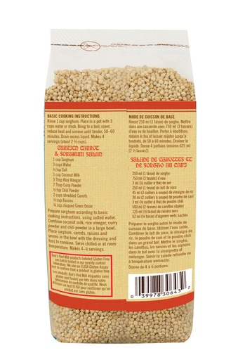 Sorghum grain - canadian - 680g - back