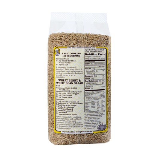 Organic Hard red sprg wheat - back