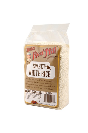 Sweet white rice - side