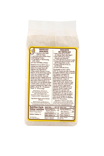 Triticale flour - 680g - canadian - back