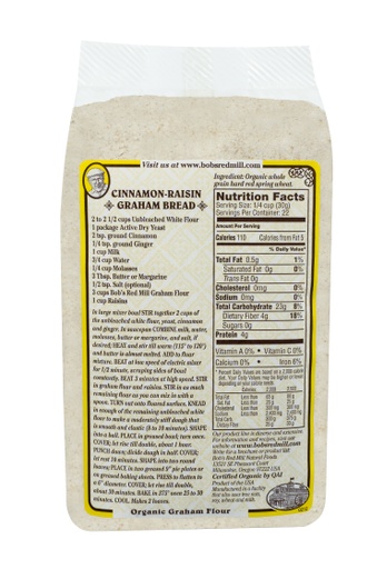 Organic Graham flour - back