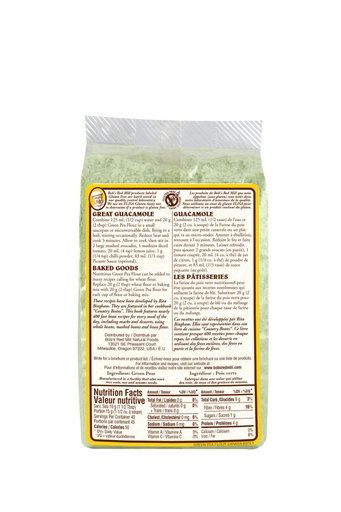 Green pea flour - canadian - 680g - back