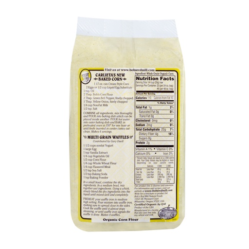 Organic Corn flour - back