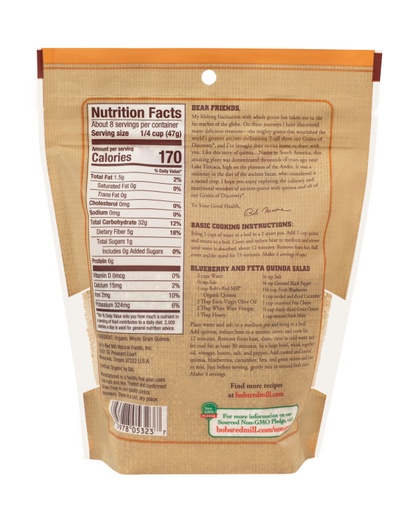 Organic Quinoa- back 13 oz