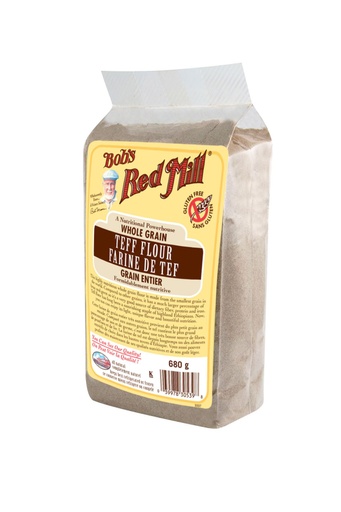 Gf teff flour - canadian - 680g - side