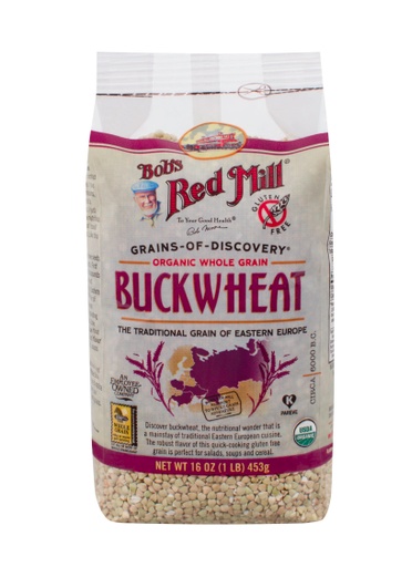 Organic Buckwheat groats raw - front