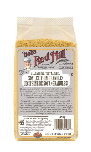 Soy lecithin granules - canadian - 453g - front