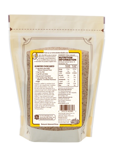 Natural Almond Flour - SUP - 453g - back - AU