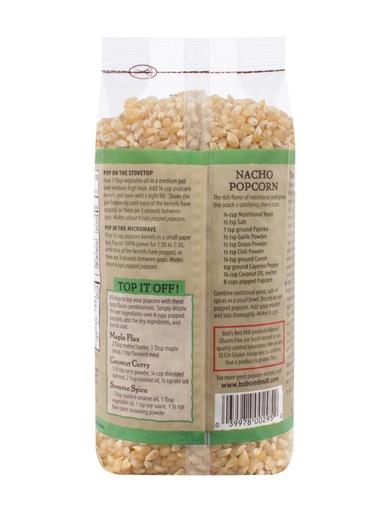 White popcorn - 27 oz - back