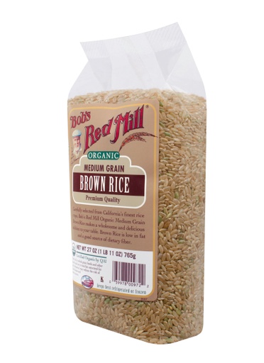 Organic Rice med grain brown - side