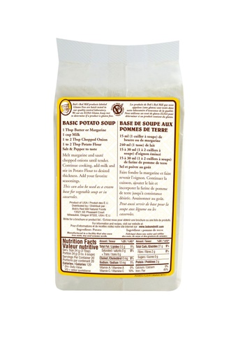 Gf potato flour - canadian - 680g - back