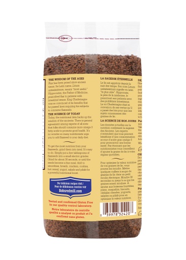 Flaxseed brown - canadian - 680g - back