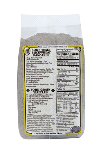 Organic Buckwheat flour - back