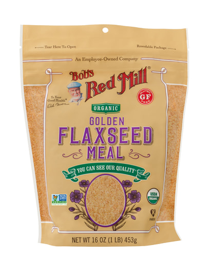 Organic Golden Flaxseed Meal - front 16 oz