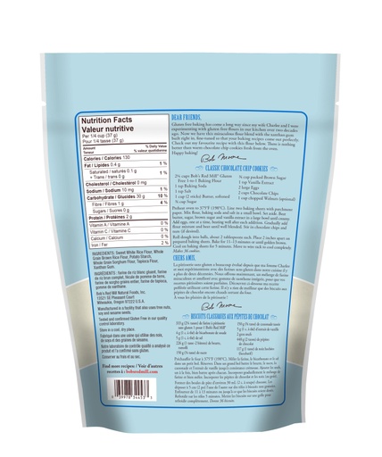 Gluten Free 1-to-1 Baking Flour- Canadian- 624g back