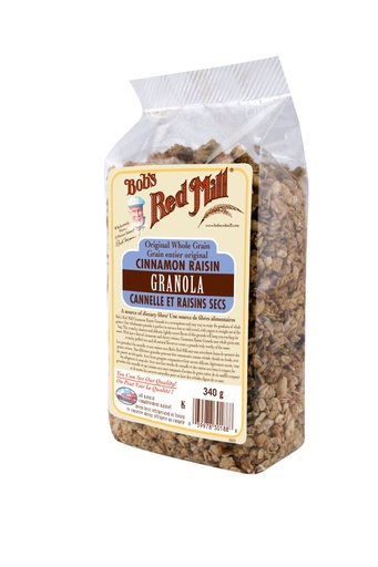 Cinnamon raisin granola - canadian - 340g - side