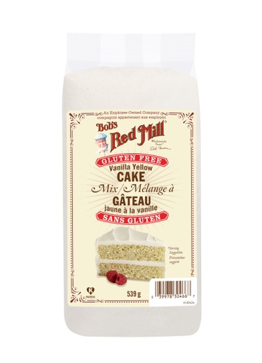 GF Vanilla cake mix - canadian - 539g - front