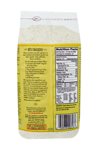 Organic Rye flour dark - back