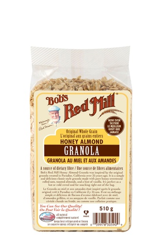 Honey almond granola - canadian - 510g - front