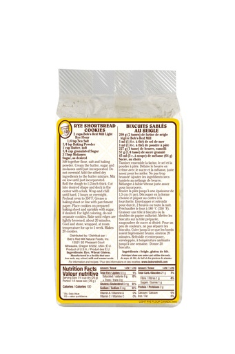 Light rye flour - 623g - canadian - back