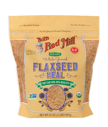 Organic Flaxseed Meal- front 32 oz